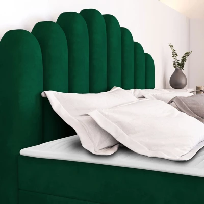 Hotelová manželská postel 160x200 LUCILA - šedá + topper ZDARMA