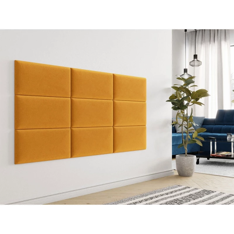 Čalouněný nástěnný panel 60x30 PAG - žlutý