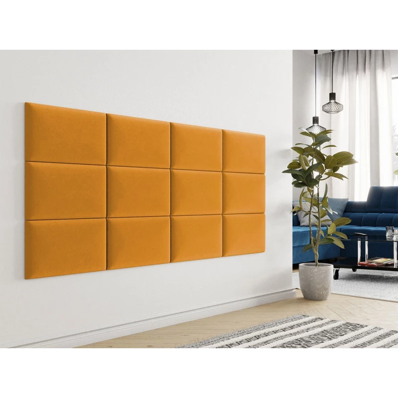 Čalouněný nástěnný panel 50x30 PAG - žlutý