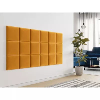 Čalouněný nástěnný panel 30x30 PAG - žlutý