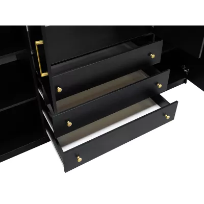 Velká šatní skříň 196 cm TAJO - černá