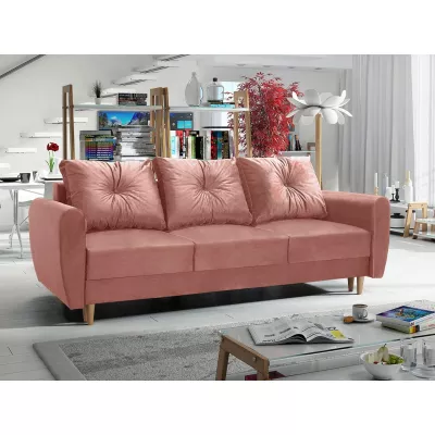 Třímístná rozkládací pohovka PROSPERO - růžová