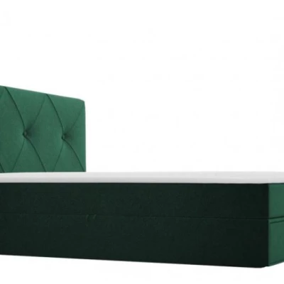 Kontinentální manželská postel 160x200 LEYA - zelená + topper ZDARMA