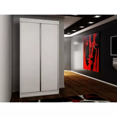 Šatní skříň 100 cm s modrým LED osvětlením ELVIRA 3 - bílá