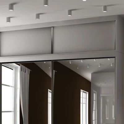 Nástavba na skříň ELVIRA - 200 cm, bílá