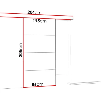 Posuvné interiérové dveře VIGRA 2 - 80 cm, jasan tmavý