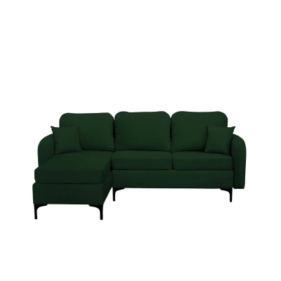 Rohová sedačka na každodenní spaní ZAPHIRA - zelená, levý roh