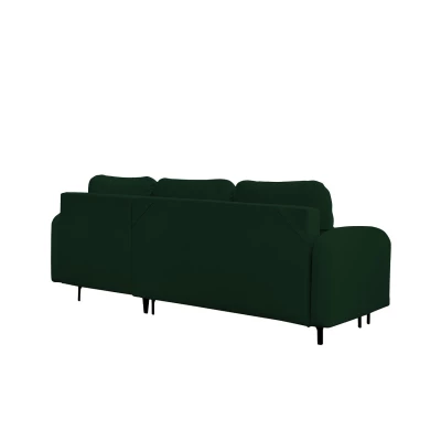 Rohová sedačka na každodenní spaní ZAPHIRA - zelená, levý roh