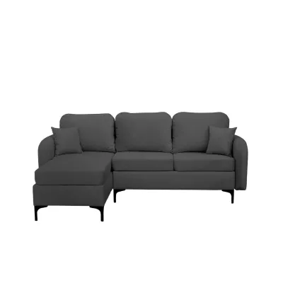 Rohová sedačka na každodenní spaní ZAPHIRA - šedá, levý roh