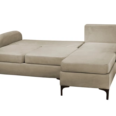 Rohová sedačka na každodenní spaní ZAPHIRA - zelená, levý roh