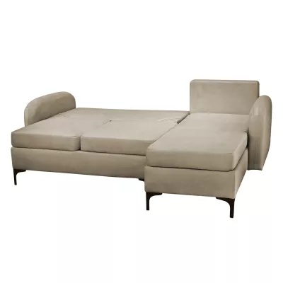 Rohová sedačka na každodenní spaní ZAPHIRA - zelená, levý roh