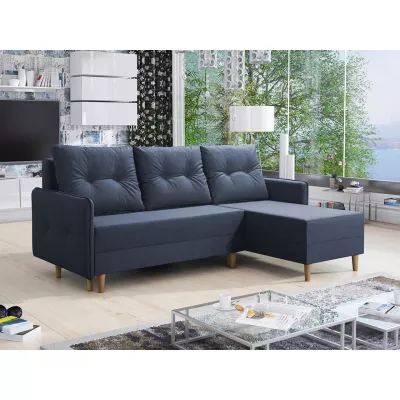 Rozkládací rohová sedací souprava RICARDA - modrá