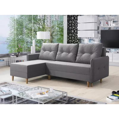 Rozkládací rohová sedací souprava RICARDA - šedá