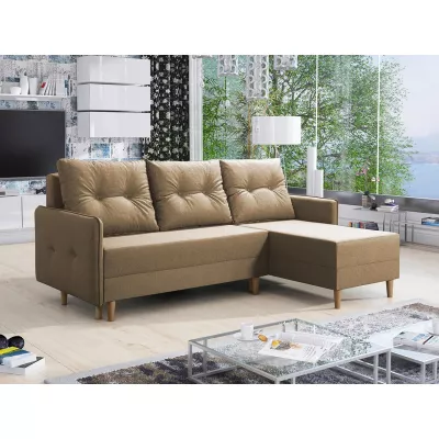 Rozkládací rohová sedací souprava RICARDA - béžová