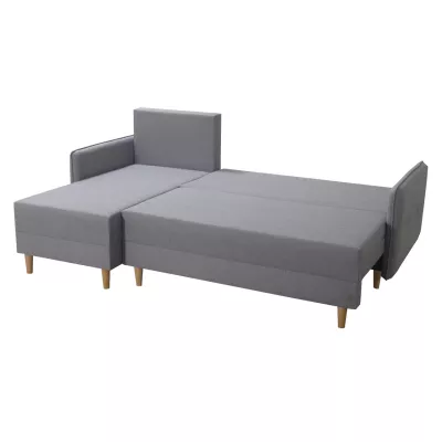 Rozkládací rohová sedací souprava RICARDA - tmavá šedá