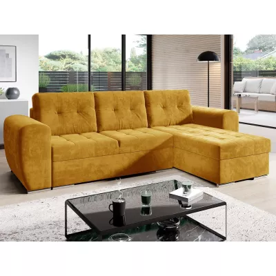 Rohová rozkládací sedačka PURISIMA - žlutá