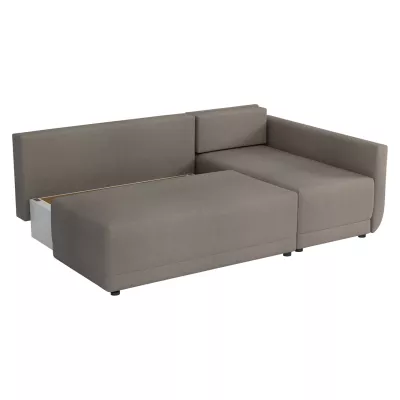 Rohová rozkládací sedací souprava UVERAL - tmavá šedá, pravý roh