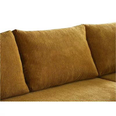 Rohová rozkládací sedací souprava UVERAL - modrá, levý roh