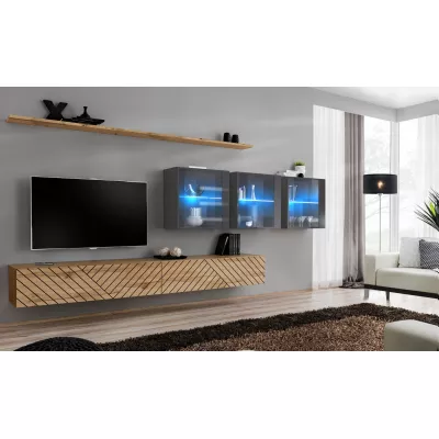 Obývací stěna RIONATA 17 - grafit / dub wotan