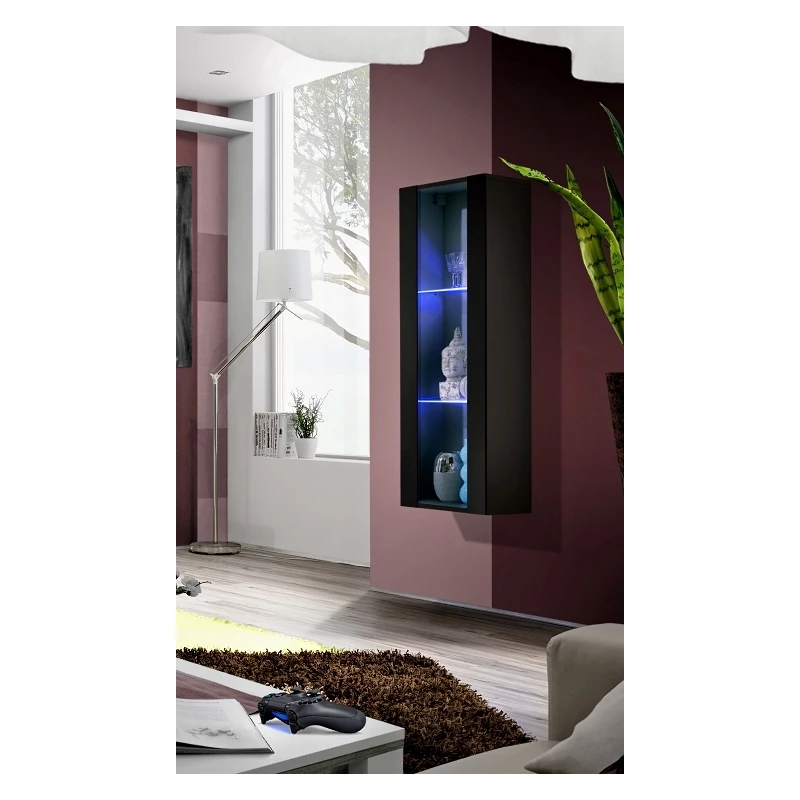 Závěsná vitrína FREYA - černá