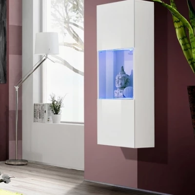 Prosklená vitrína FREYA - bílá