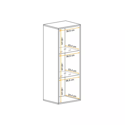 Závěsná vitrína FREYA - černá