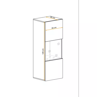 Prosklená vitrína FREYA - bílá