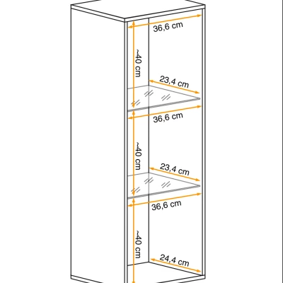 Prosklená vitrína FREYA - bílá