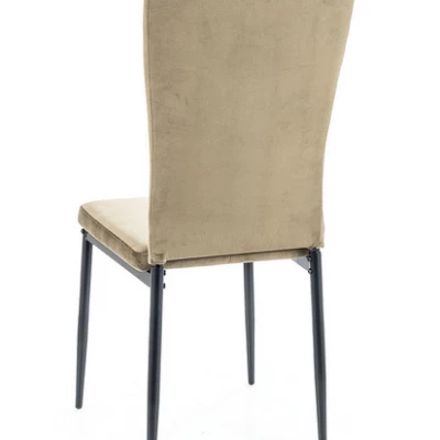 Čalouněná jídelní židle VALERIJA - černá / světle hnědá