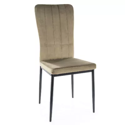 Čalouněná jídelní židle VALERIJA - černá / světle hnědá