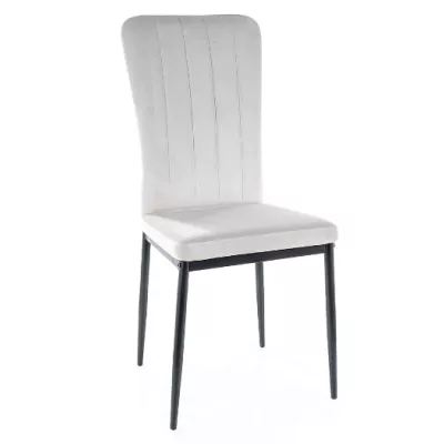 Čalouněná jídelní židle VALERIJA - černá / světle šedá
