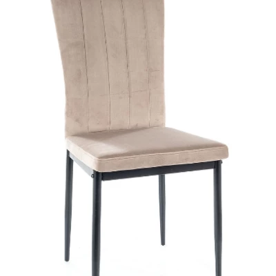 Čalouněná jídelní židle VALERIJA - černá / tmavě béžová