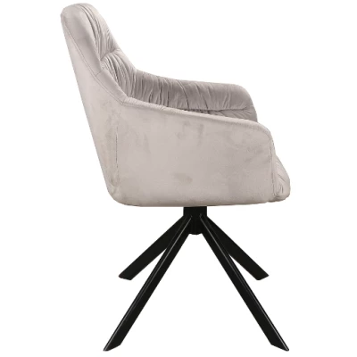 Čalouněná židle BONKA 2 - světle šedá / černá