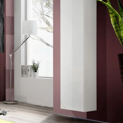 Vysoká závěsná skříňka FREYA - bílá