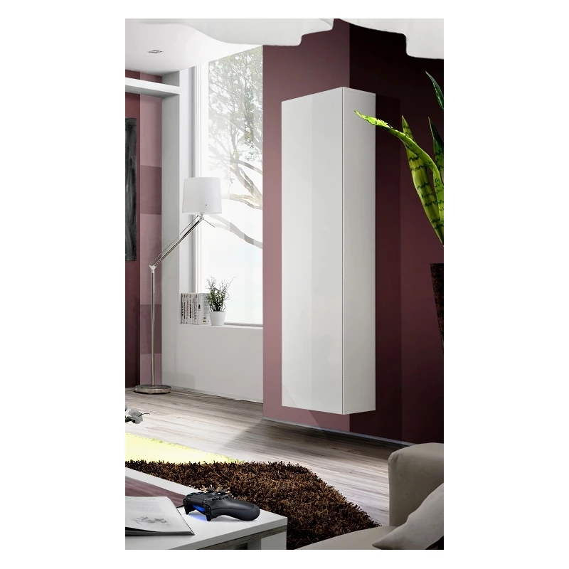 Vysoká závěsná skříňka FREYA - bílá