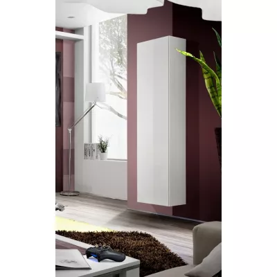 Vysoká závěsná skříňka FREYA - bílá