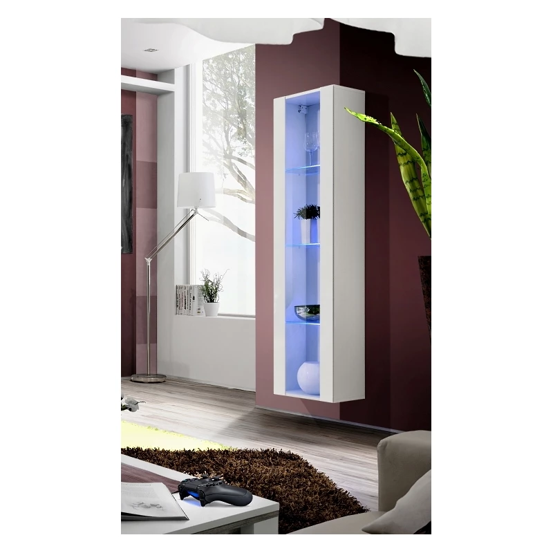 Prostorná vitrína FREYA - bílá