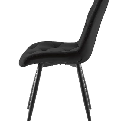 Čalouněná jídelní židle WILMA - černá
