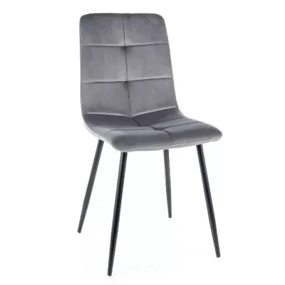 Čalouněná jídelní židle KERA - černá / šedá