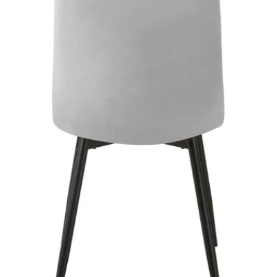 Čalouněná jídelní židle KERA - černá / světle šedá