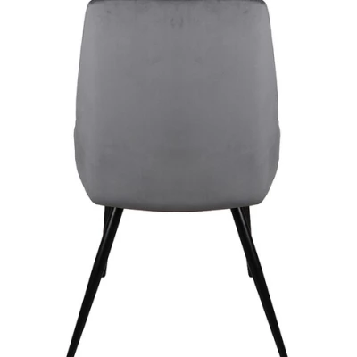 Čalouněná jídelní židle KATALIN - černá / šedá