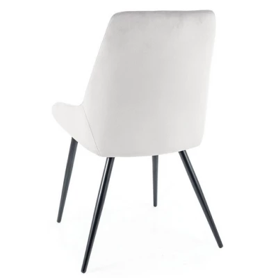 Čalouněná jídelní židle KATALIN - černá / světle šedá