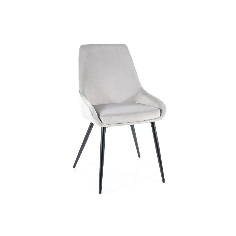 Čalouněná jídelní židle KATALIN - černá / světle šedá