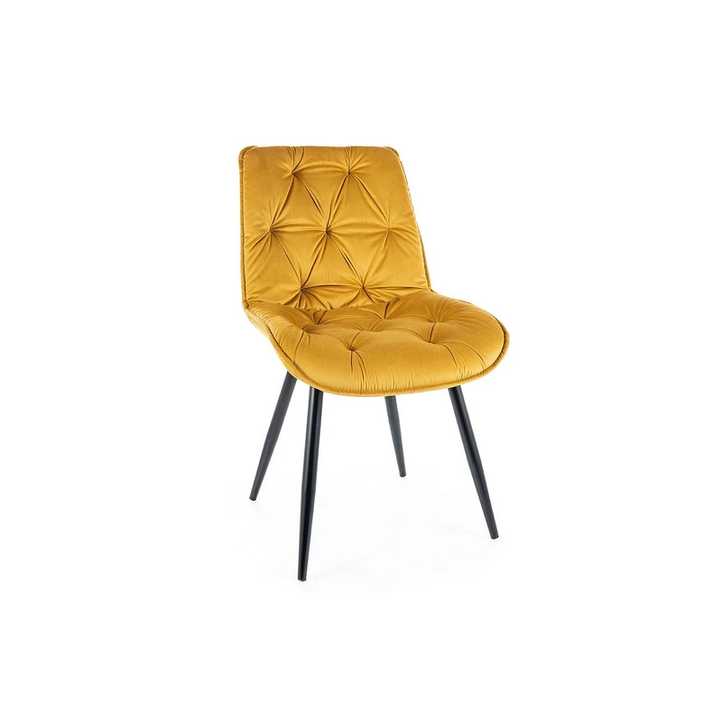Moderní židle LUSINE - černá / žlutá