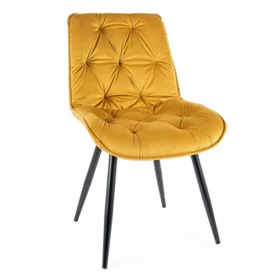 Moderní židle LUSINE - černá / žlutá
