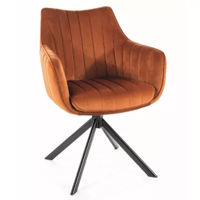 Otočná židle OTO 1 - skořicová / černá
