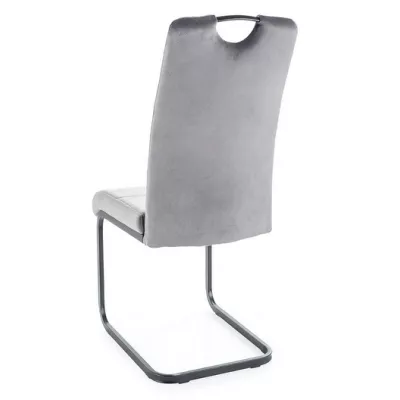 Čalouněná jídelní židle KASJA - černá / šedá