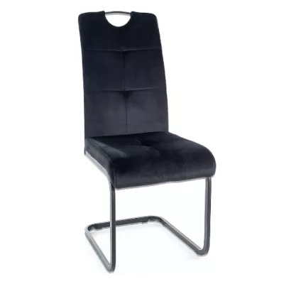 Čalouněná jídelní židle KASJA - černá / černá