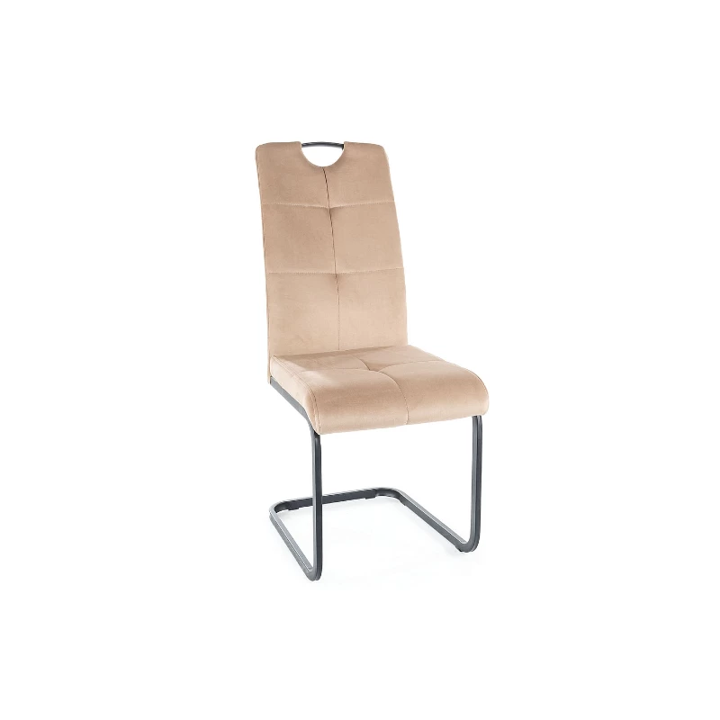 Čalouněná jídelní židle KASJA - černá / béžová