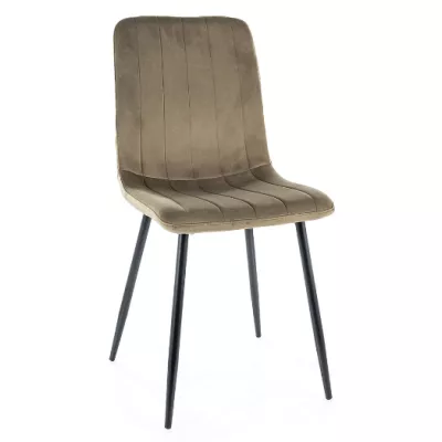 Čalouněná židle KASHA - černá / olivová